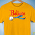 Believe Polysexual Pride Jingle Bell Premium Unisex T-Shirt - Gold